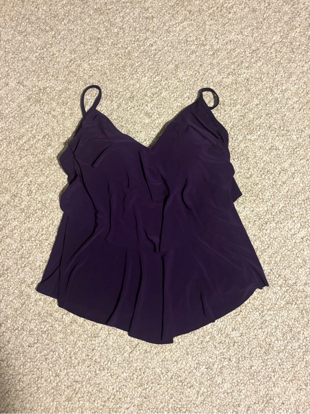 Women's Purple V-Neck Flowy Tank Top Blouse